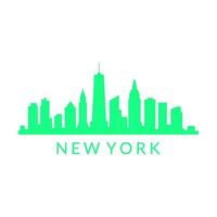 New york skyline on white background vector