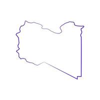 Libya map on white background vector