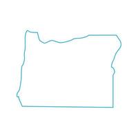 Oregon map on white background vector