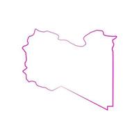 Libya map on white background vector