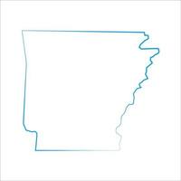 Arkansas map on white background vector