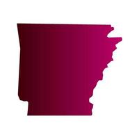 Arkansas map on white background vector