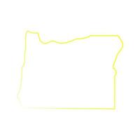 Oregon map on white background vector