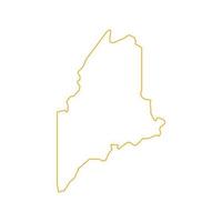 Maine map on white background vector