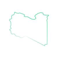 Libya map on white background vector