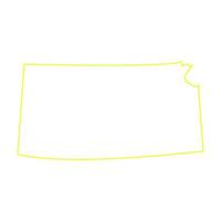 Kansas map on white background vector