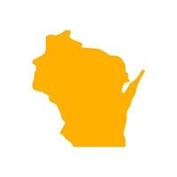 mapa de wisconsin sobre fondo blanco vector