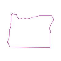 Oregon map on white background vector