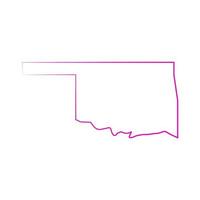 Oklahoma map illustrated vector