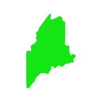 Maine map on white background vector