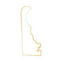 Delaware map on white background vector