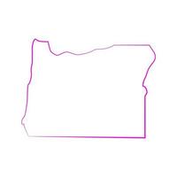 Oregon map on white background vector
