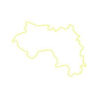 Guinea map on white background vector