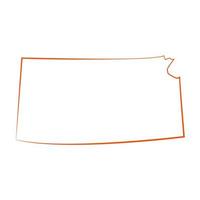 Kansas map on white background vector