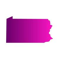 Pennsylvania map on white background vector