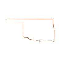 mapa de oklahoma ilustrado vector