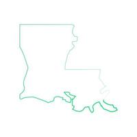 Mapa de Louisiana sobre fondo blanco. vector