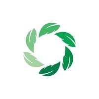 Vector graphic of leaf logo design template