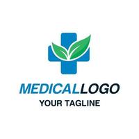 gráfico vectorial de la plantilla de diseño de logotipo médico vector