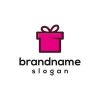 Vector graphic of gift logo design template