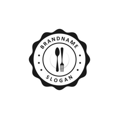 Vector graphic of restaurant logo design template