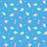 Ice cream repeat seamless pattern vector