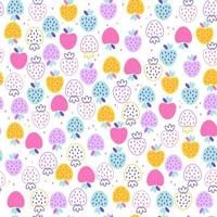 Strawberries seamless all over repeat pattern vector