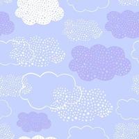 Clouds and dots all over print pattern vector