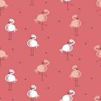 Flamingos seamless repeat pattern print vector