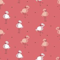 Flamingos seamless repeat pattern print vector