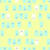 Cute cartoon animals seamless pattern print vector
