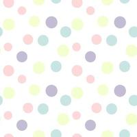 Pastel polka dot seamless pattern vector