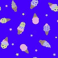 Ice cream repeat seamless pattern vector