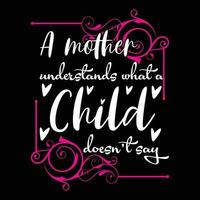 Typography mother t-shirt design, mom lover, graphic element vector