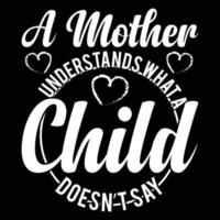 diseño de camiseta de madre tipográfica, amante de mamá, elemento gráfico vector