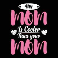 Typography mother t-shirt design, mom lover, graphic element vector