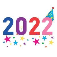 2022 colorful font design vector