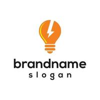 Vector graphic of bulb logo design template