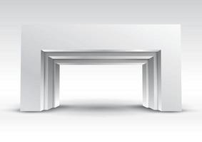 vector de exposición de entrada de puerta 3d editable con estilo moderno sobre fondo aislado