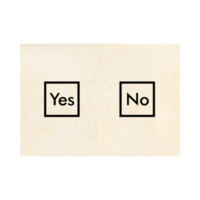 Ballot paper with Yes and No transparent PNG