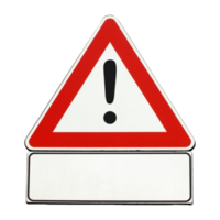 signo de precaución genérico en blanco png transparente