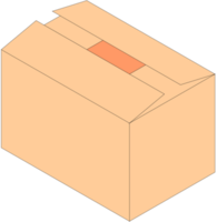 ilustração de caixa de papelão transparente png