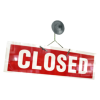 Red closed sign transparent PNG