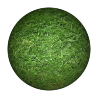 fond transparent de sphère d'herbe verte png