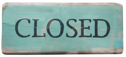 Closed sign transparent PNG