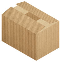 scatola di cartone ondulato marrone trasparente png