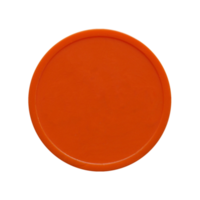 Orange plastic token money transparent background png