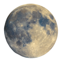 Full moon seen with telescope transparent PNG