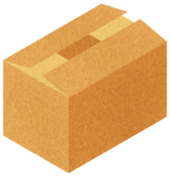 brown corrugated cardboard box transparent PNG