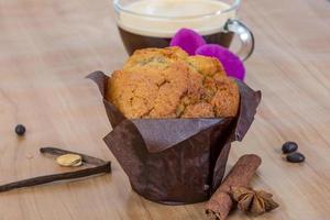 Muffin with coffee photo